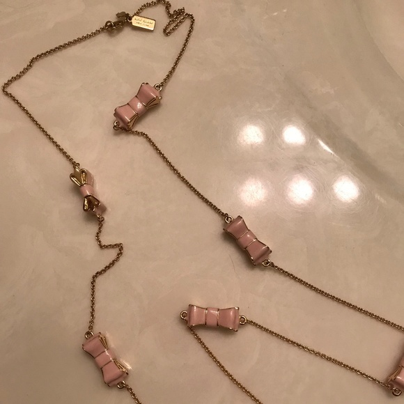 Kate Spade Pink Bow Necklace 